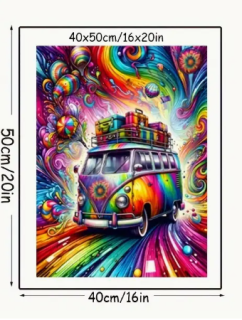 Preview: Diamond Painting Hippie Bus 